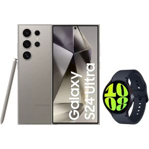Smartphone Samsung Galaxy S24 Ultra 6,8” 512GB - Titânio Cinza + Smartwatch Watch6 LTE 44mm [CUPOM EXCLUSIVO]