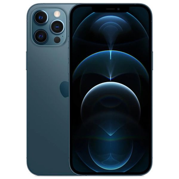 iPhone 12 Pro Max Apple 256GB Azul-Pacífico Tela de 6,7”, Câmera Tripla de 12MP, iOS