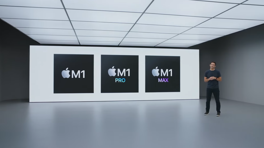 Apple deve usar versões ainda mais poderosos do M1 Pro e M1 Max antes da chegada do M2, prevista para meados do ano (Imagem: Reprodução/Apple)