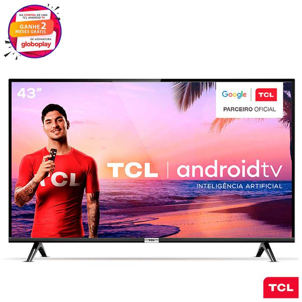 Smart TV TCL LED Full HD 43" com Google Assistant, Controle Remoto com Comando de Voz e Wi-Fi - 43S6500 [À VISTA]