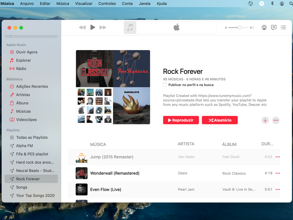 Aproveite as músicas importadas no Músicas para Mac (Captura de tela: Thiago Furquim)