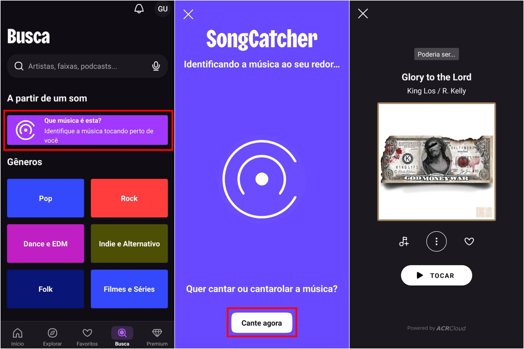 Use o SongCatcher para descobrir qual música está tocando com o Deezer (Imagem: Captura de tela/Guilherme Haas/Canaltech)