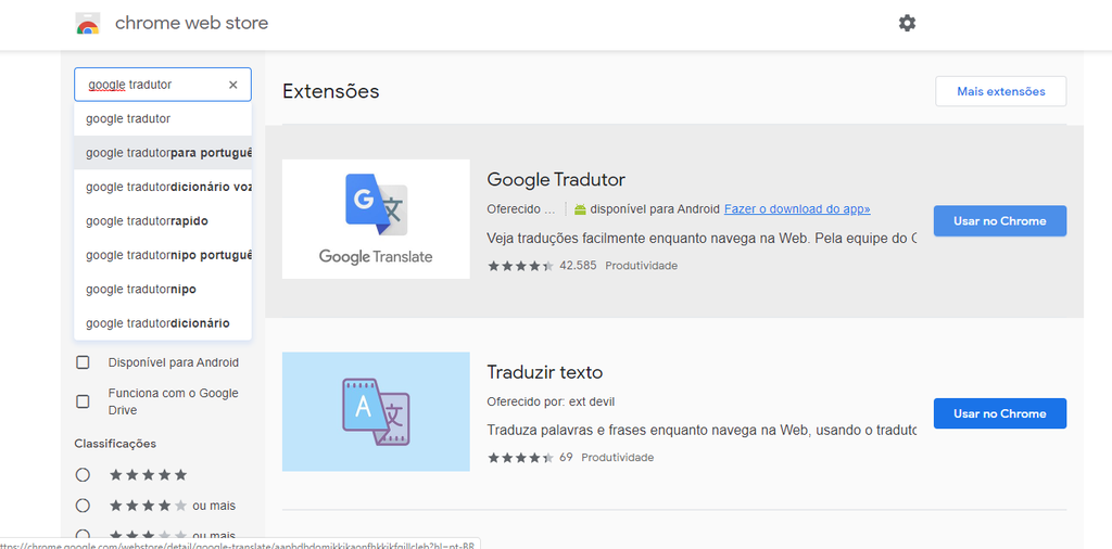 tradutor google chrome