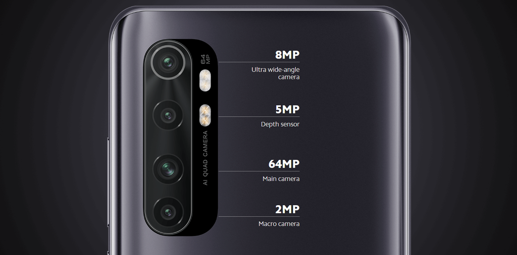 O Mi Note 10 Lite não traz câmera de 108 MP, mas conta com um sensor de 64 MP (Foto: Reprodução/Xiaomi)