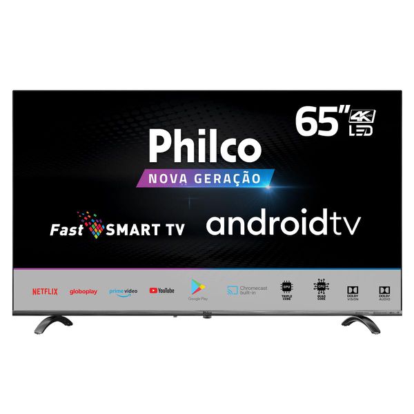 Smart TV Philco 65'' PTV65Q20AGBLS 4K LED Android - Netflix Bivolt