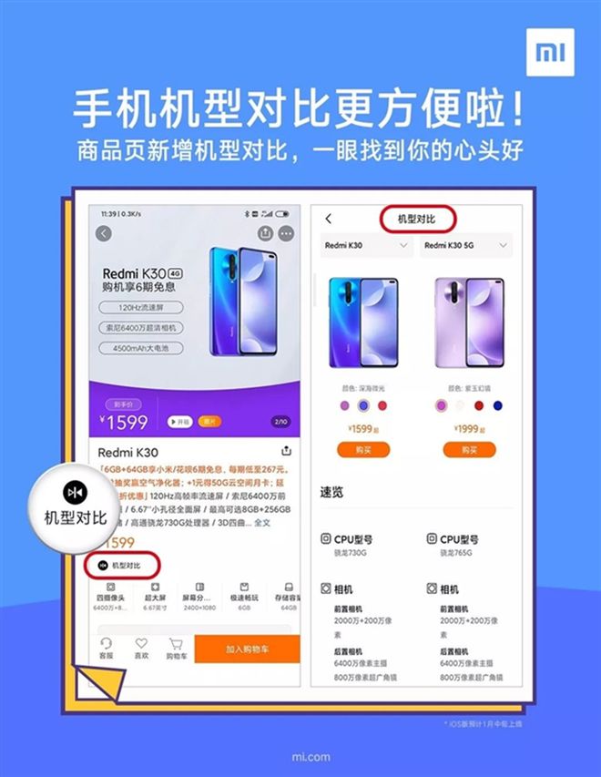 Xiaomi lança comparador para seus telefones em app de compra