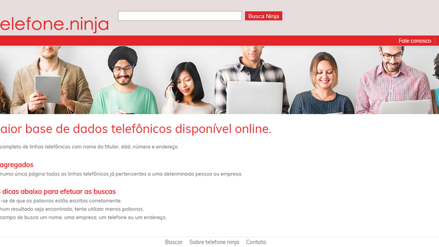 Telefone.ninja: site que divulga e-mails, endereços e telefones espalha vírus