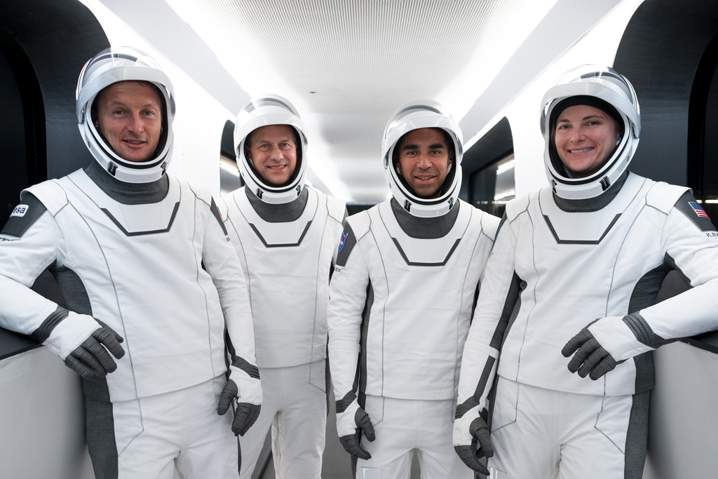 Os astronautas da Crew-3 (Imagem: Reprodução/SpaceX)