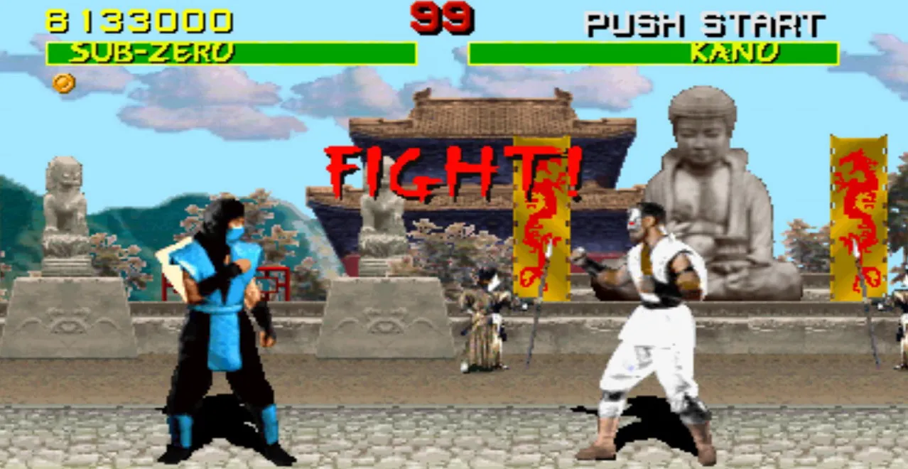 No começo dos anos 1990, Mortal Kombat era quase como um filme interativo (Imagem: Reprodução/Midway Games)
