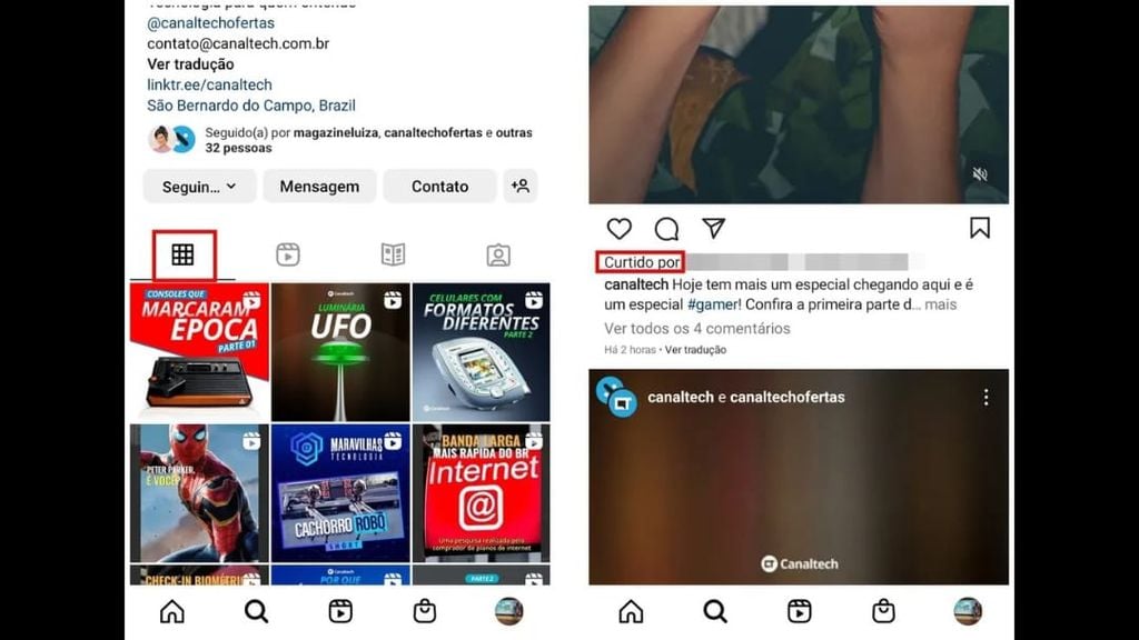 passo a passo para ver o que a outra pessoa curtiu no instagram