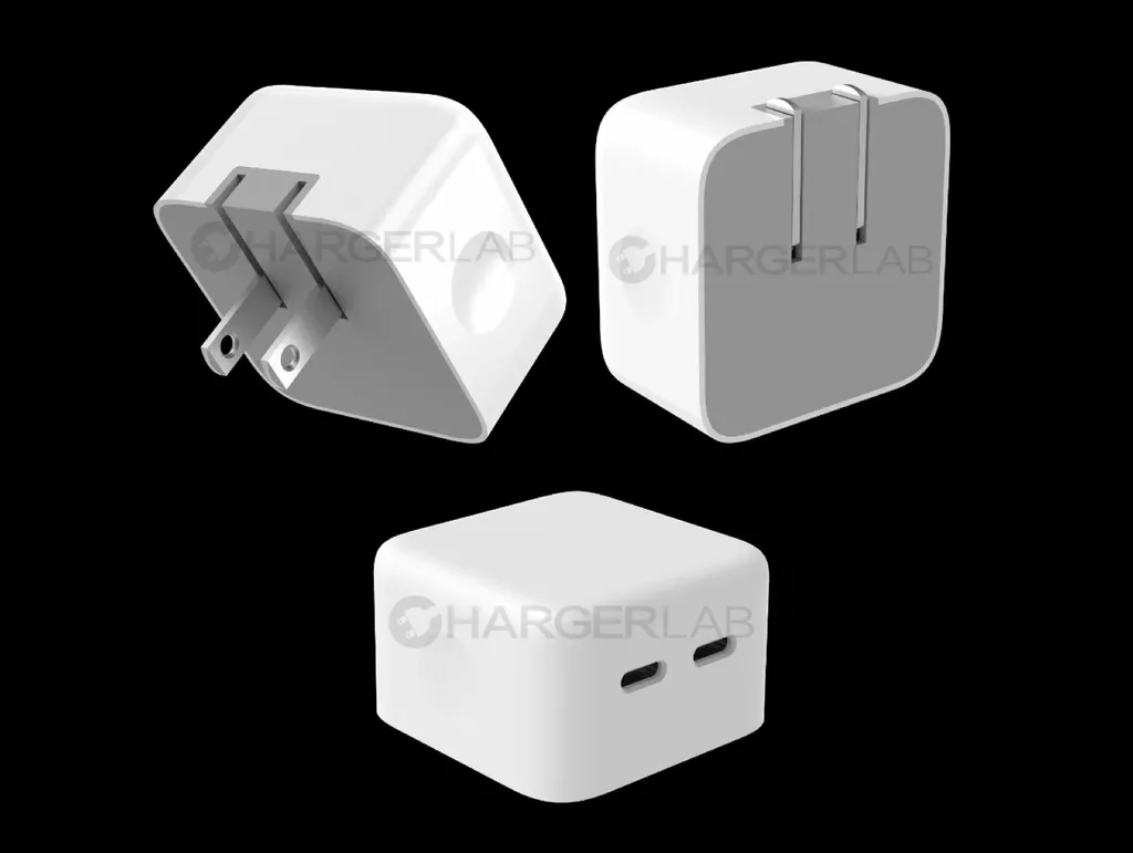 Imagens revelam possível carregador da Apple com duas portas USB-C (Imagem: Reprodução/ChargerLAB)