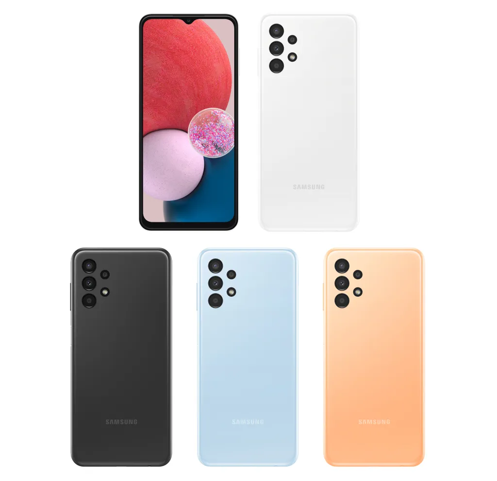 Galaxy A13 e A23 são vendidos nas mesmas opções de cores (Imagem: Reprodução/Samsung)