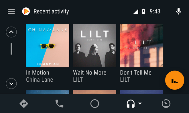 Atualização do layout de álbuns no Android Auto tornará mais simples a busca por mídia para se ouvir durante as viagens (Imagem: Divulgação/Google)