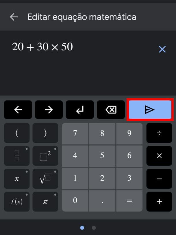 Utilize a calculadora para fazer os ajustes e clique na "Seta para direita" para voltar (Captura de tela: Matheus Bigogno)
