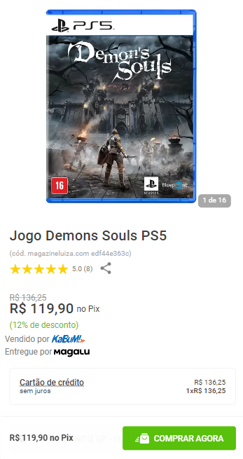 Jogo Ps5 Demon'S Souls