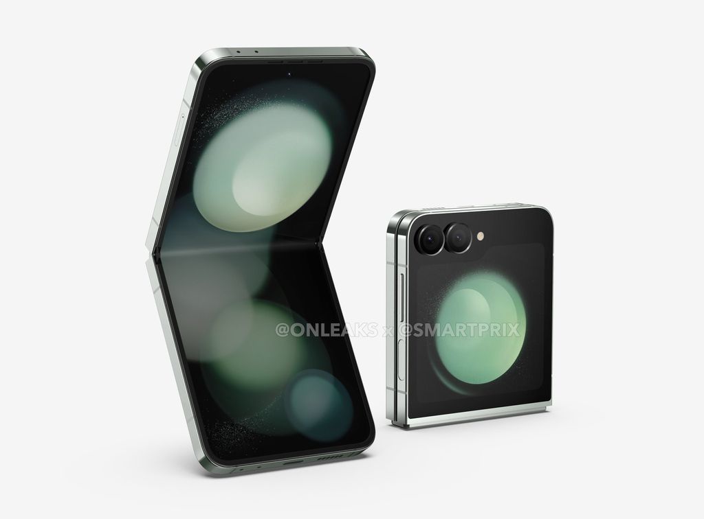 Galaxy Z Flip 6 deve ganhar visual atualizado com tela externa maior e laterais retas (Imagem: Reprodução/Smartprix)