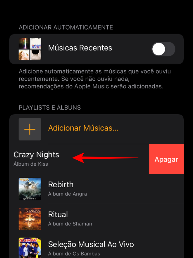 Apague músicas do seu Apple Watch - Captura de tela: Thiago Furquim (Canaltech)