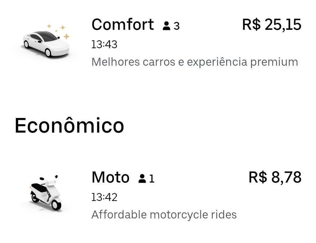 Uber estreia viagens de moto em Santo André