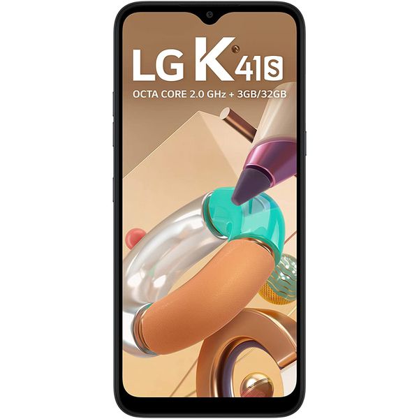 Smartphone LG K41S 32GB, RAM de 3GB, Tela de 6,5” V- Notch, Câmera Quádrupla e Processador Octa-Core 2.0, Titanium
