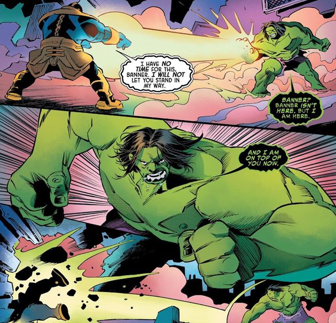 Hulk volta a perder, mas dessa vez a derrota é vendida a um preço bem mais alto (Imagem: Reprodução/Marvel Comics)