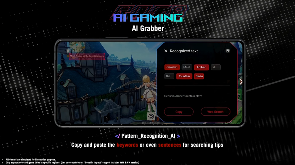 O AI Grabber reconhece o texto em games compatíveis para agiliar a busca por dicas (Imagem: Divulgação/ASUS)