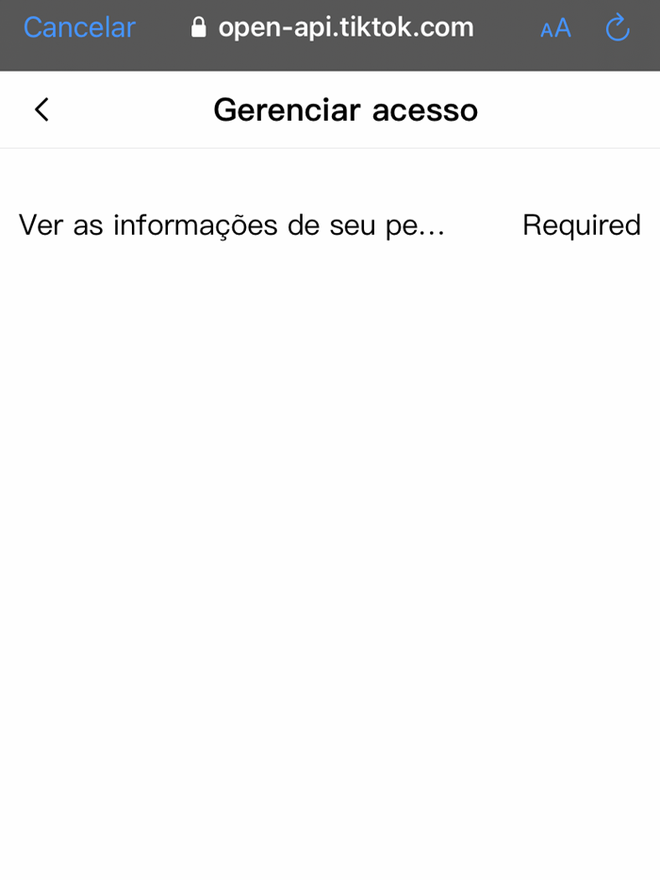 Gerencie o acesso à sua conta do TikTok (Imagem: André Magalhães/Captura de tela)