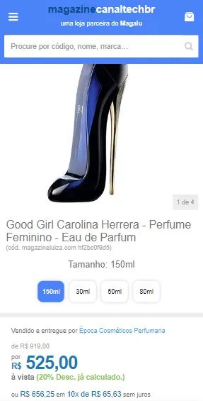 Good Girl Carolina Herrera - Perfume Feminino - Eau de Parfum - Perfume  Feminino - Magazine Luiza