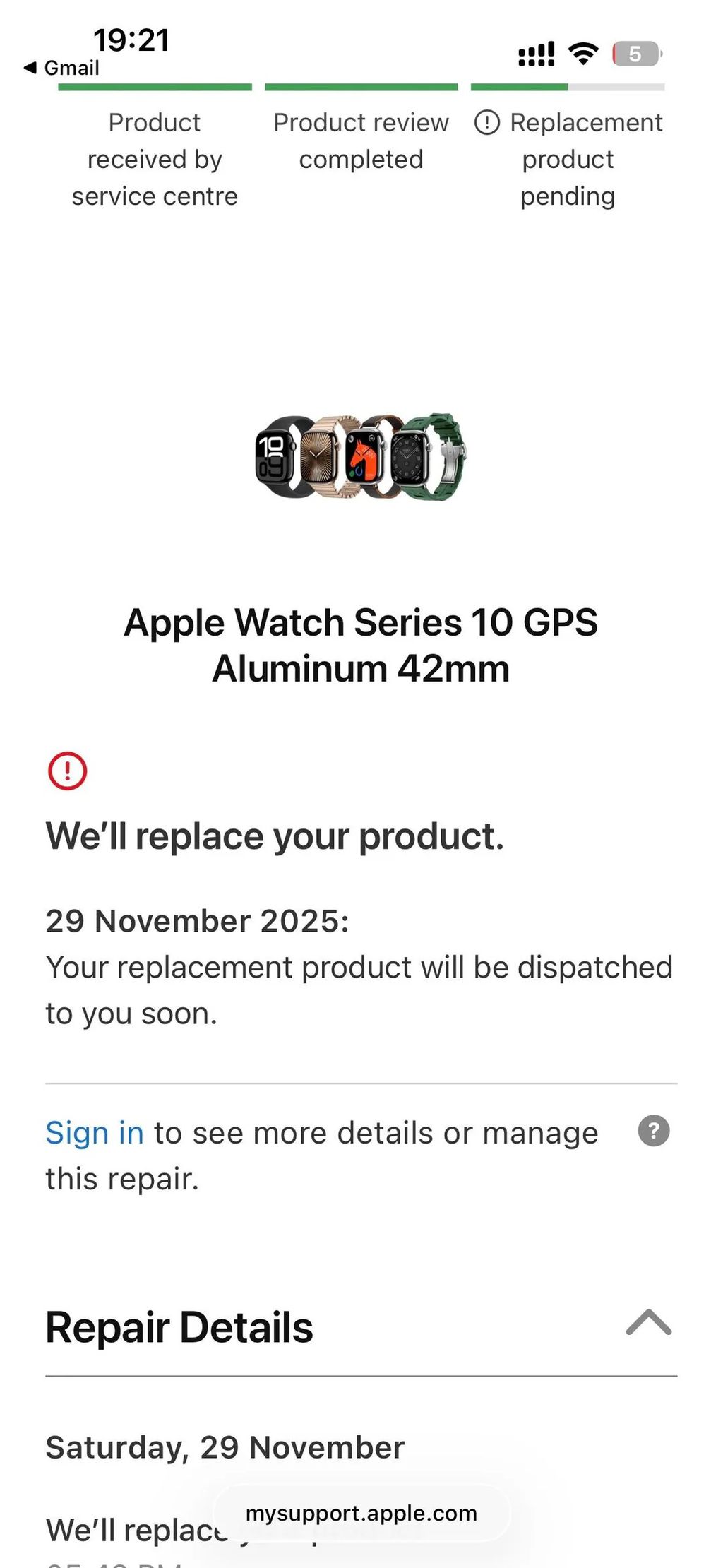 apple watch 10 descascando substituído