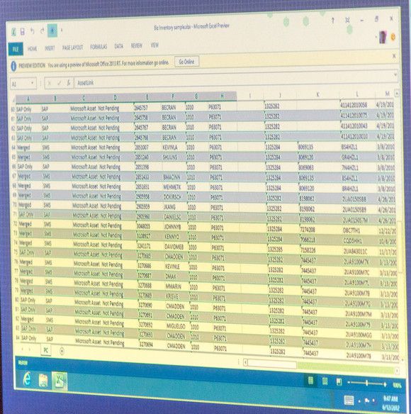 Excel no Office 2013 RT