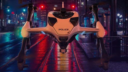 Este drone policial pode perseguir bandidos por 3 horas a 225 km/h