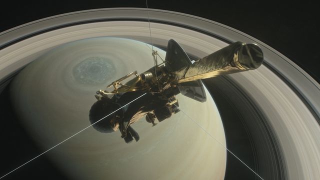 Sonda Cassini faz seu mergulho final em Saturno na manhã desta sexta-feira (15)