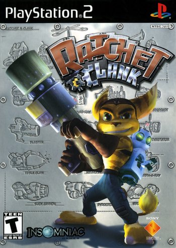 Capa do jogo de PS2 (Imagem: Reprodução/ Ratchet & Clank Wiki/Imsomniac Games)