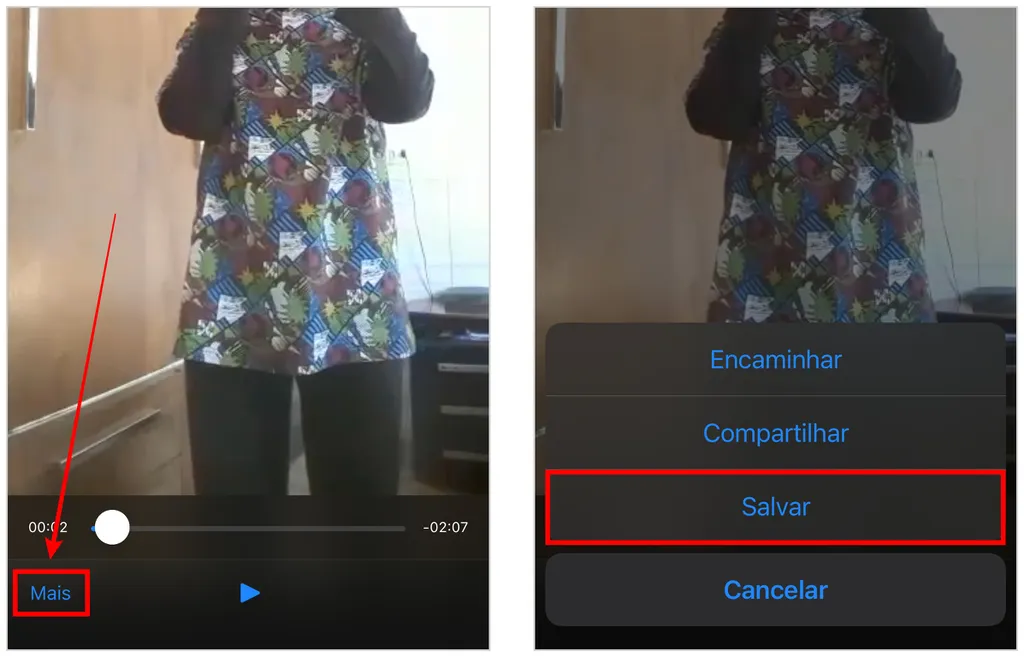 Como baixar vídeo do Messenger no celular (Captura de tela: Caio Carvalho)