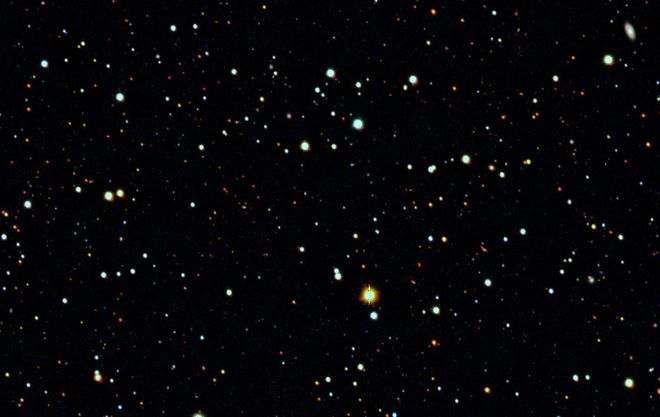 Os arredores onde está a galáxia anã Tucana II (Imagem: Reprodução/Anirudh Chiti/MIT)