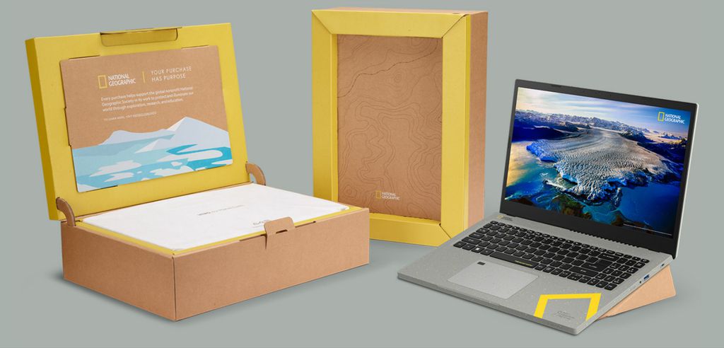 Caixa do notebook pode ser reutilizada como suporte ou peça de decoração (Imagem: Divulgação/Acer)