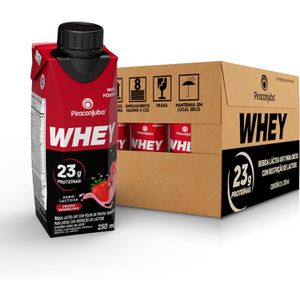 Pack de Whey Zero Lactose Frutas Vermelhas 23g Piracanjuba 250ml – 12 Unidades