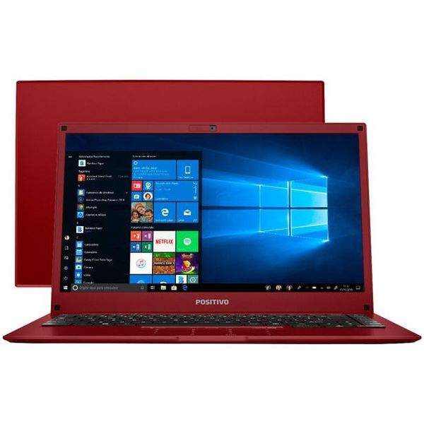 Notebook Positivo Motion Red Q232B Intel Quad Core - 2GB eMMC 32GB 14” Windows 10 [CUPOM]