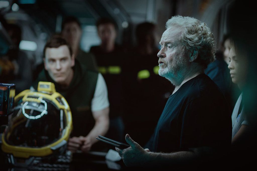 Ridley Scott no set de Alien: Covenant (Imagem: 20th Century Fox)