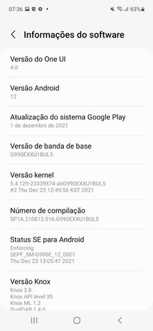 Samsung Galaxy S21 FE Interface