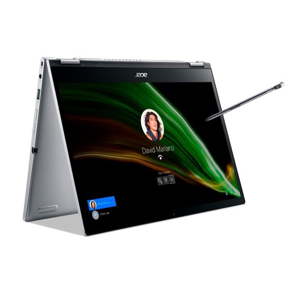 Notebook Acer Ultrafino Spin 3 i5-1135G7, 8GB, SSD 512GB, 13.3 IPS, TouchScreen com Caneta, Windows 10 Home, Prata - SP313-51N-54V4