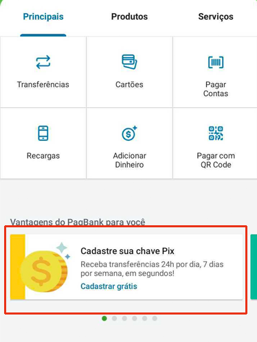 PagBank disponibiliza cadastro (Imagem: Felipe Freitas/Captura de tela)