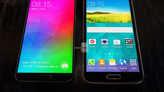 Galaxy F aparece lado a lado com o Galaxy S5 e mostra bordas bem mais finas