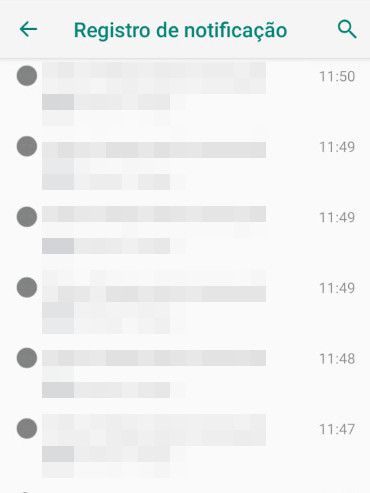 Agora você poderá ver todas as notificações que apareceram em seu dispositivo (Captura de tela: Matheus Bigogno)