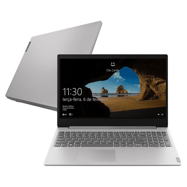 Notebook Lenovo Ultrafino ideapad S145 i5-8265U 12GB 1TB GeForce MX 110 W10 15.6" Dolby Audio Design Leve e Compacto 81S9000MBR Prata