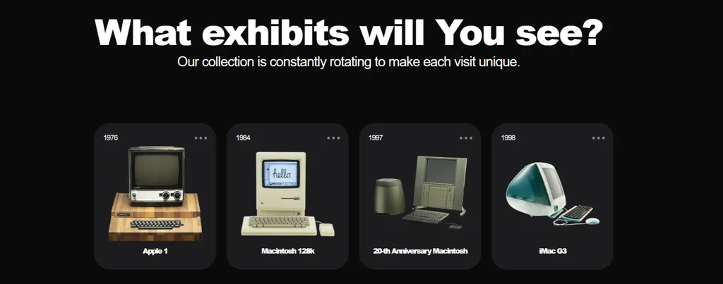 Museu da Apple conta com produtos de diferentes eras (Imagem: Reprodução/Apple Muzeum Polska)