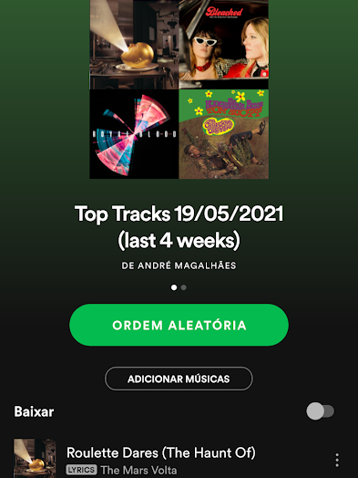 Veja a sua playlist no Spotify (Imagem: André Magalhães/Captura de tela)