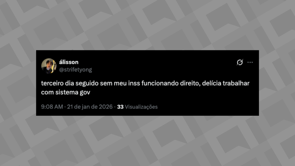 Usuários relatam problemas no Meu INSS nesta quarta-feira (21) (Imagem: Reprodução/X)