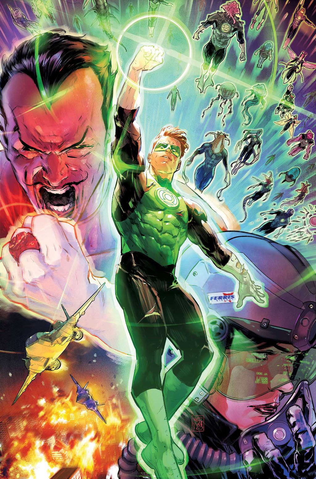 Capa de Green Lantern #6 com Sinestro usando o anel dos Lanternas Vermelhos (Imagem: Reprodução/DC Comics)
