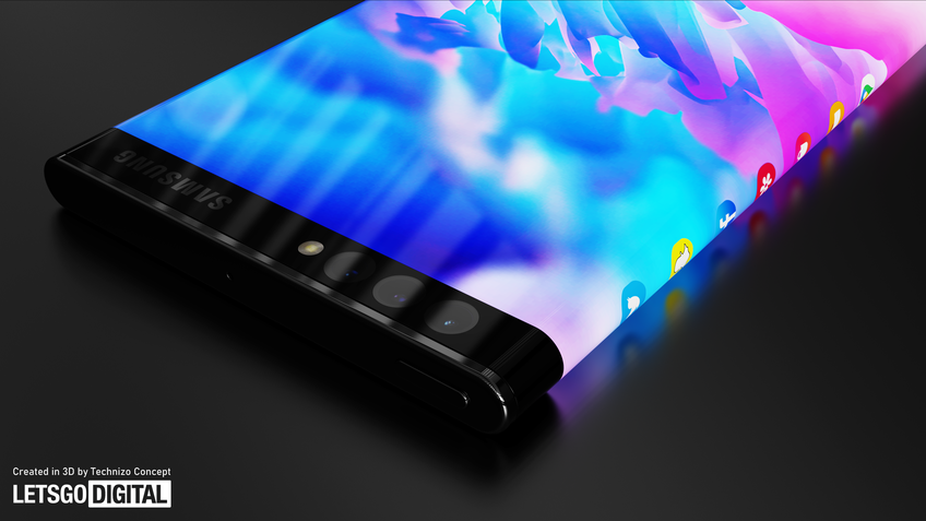 Patente mostra celular da Samsung parecido com Mi Mix Alpha e com S Pen