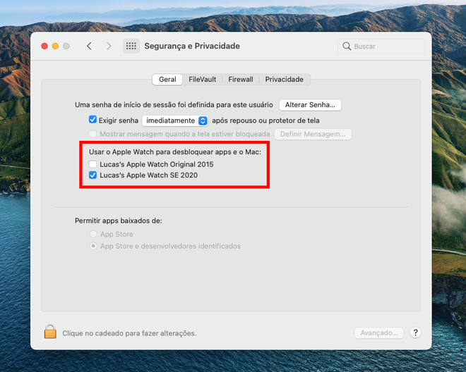 Com o recurso ativado, bloqueie seu Mac para testá-lo. Captura de tela: Lucas Wetten (Canaltech)